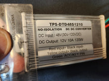 Load image into Gallery viewer, SMALL 48 VOLT TO 12 VOLT  10 AMP 120 WATTS VOLTAGE REDUCER with TRIGGER WIRE !