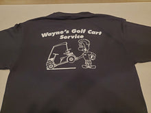 Load image into Gallery viewer, T SHIRTS BLACK SIZE LARGE WAYNES GOLF CARTS NICE!!!