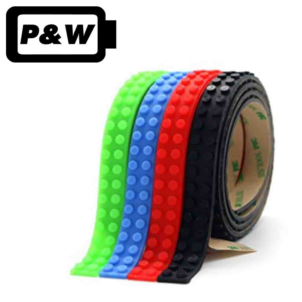 LEGO TAPE FOR KIDS 4 ROLLS 4 COLORS ! BENDABLE BLOCK TAPE TOYS