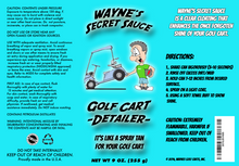 Load image into Gallery viewer, WAYNE'S Secret Sauce Golf Cart vinyl detailer- Restorer black