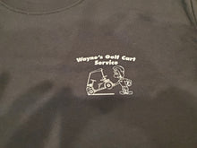 Load image into Gallery viewer, T SHIRTS   BLACK   SIZE LARGE  WAYNES GOLF CARTS NICE!!!
