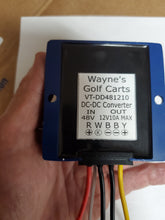 Load image into Gallery viewer, 36/48 volt to 12 volt Voltage converter/reducer with key switch/ trigger wire
