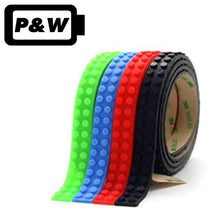 Load image into Gallery viewer, LEGO TAPE FOR KIDS 4 ROLLS 4 COLORS !  BENDABLE BLOCK TAPE  TOYS
