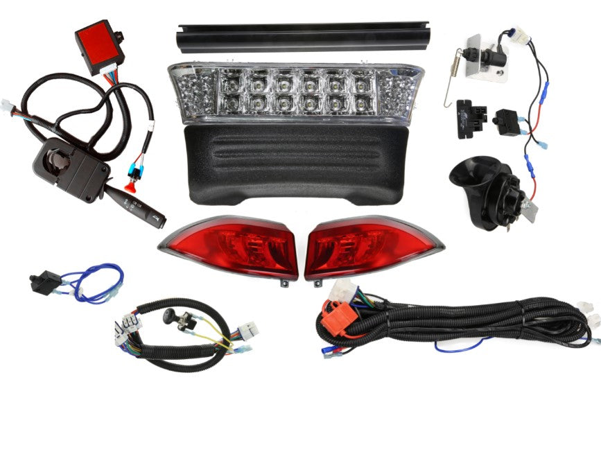Club Car Precedent DELUXE LED High Low Beam Light Kit with mechanical brake switch