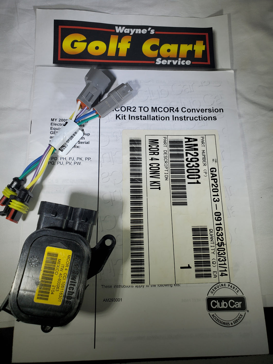 Club Car  Precedent MCOR2 to MCOR4 conversion kit AM293001 OEM !